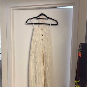 Striped Cream Jumpsuit shona joy comes with belt